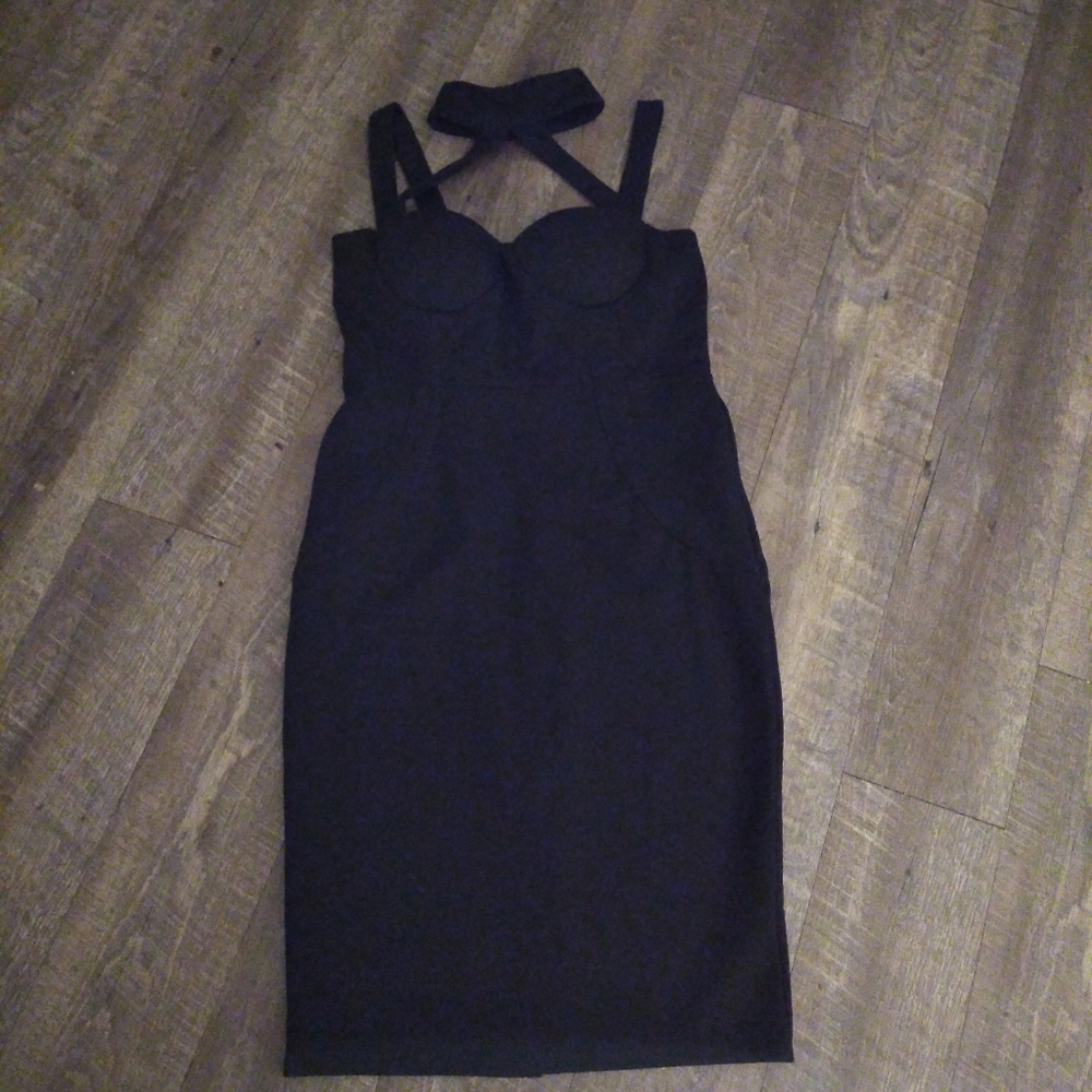 Little black dress halter plus size 1X
